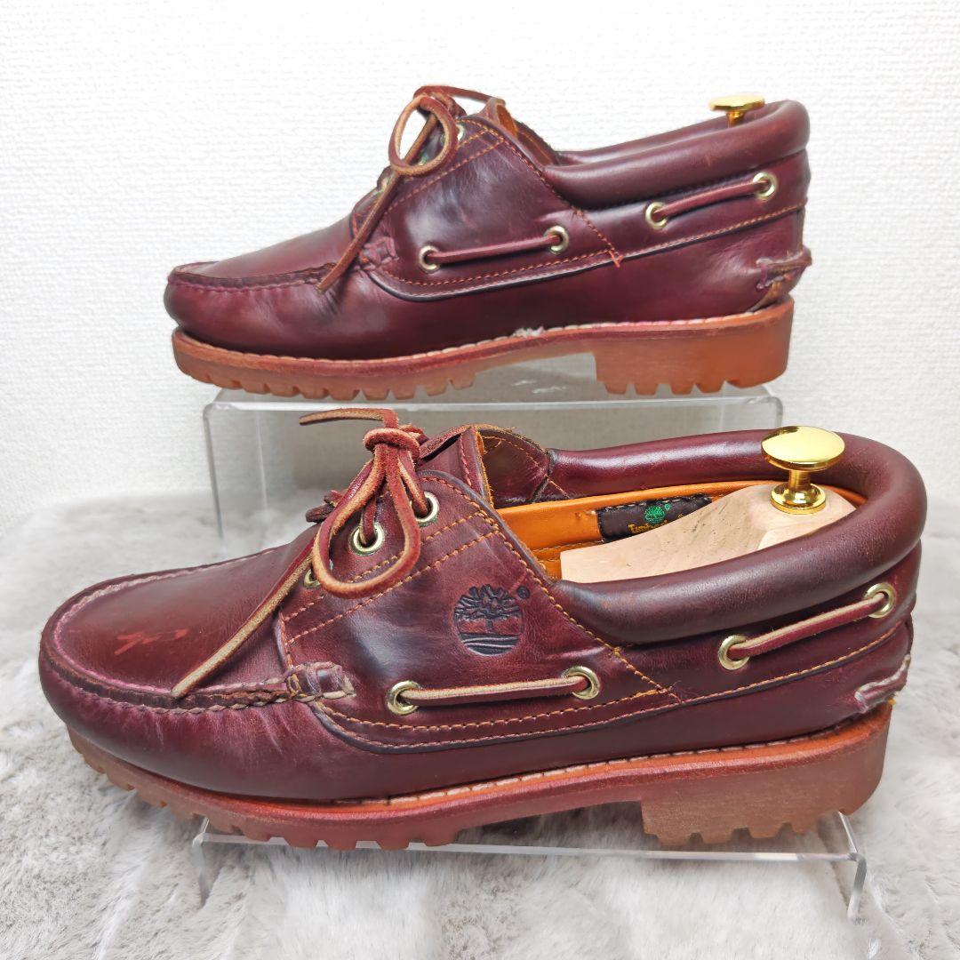 ティンバーランド 25.0 デッキシューズ 3eye モカシン 本革 モカシン
