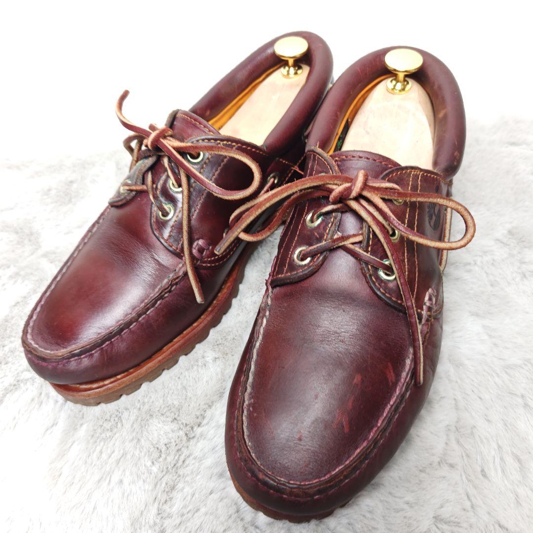 ティンバーランド 25.0 デッキシューズ 3eye モカシン 本革 モカシン