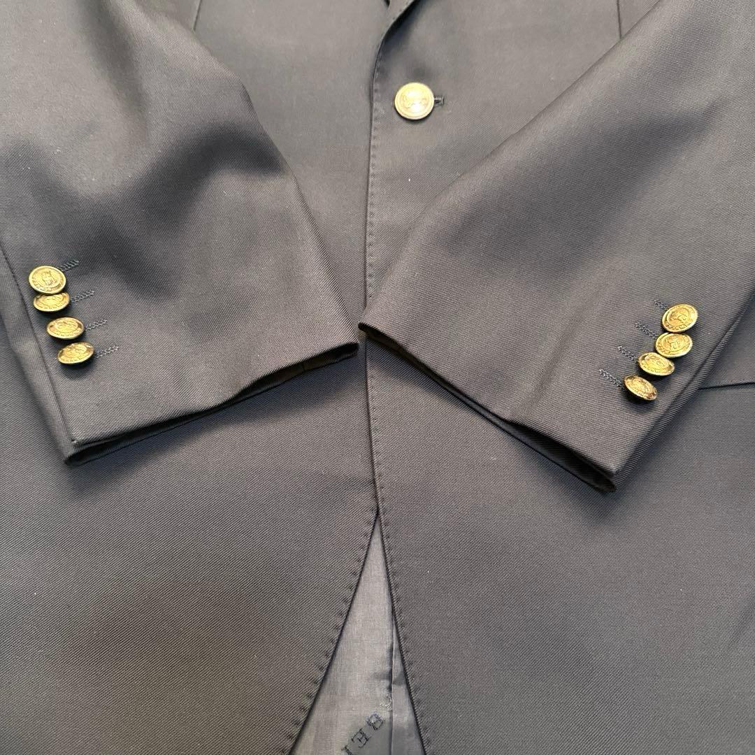 【美品】バーバリーロンドン ブレザー 銀ボタン カシミヤ混 A6