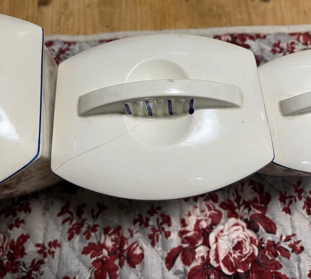 最終値下フランスアンティーク　リュネヴィル　キャニスター5点セットアールデコ様式