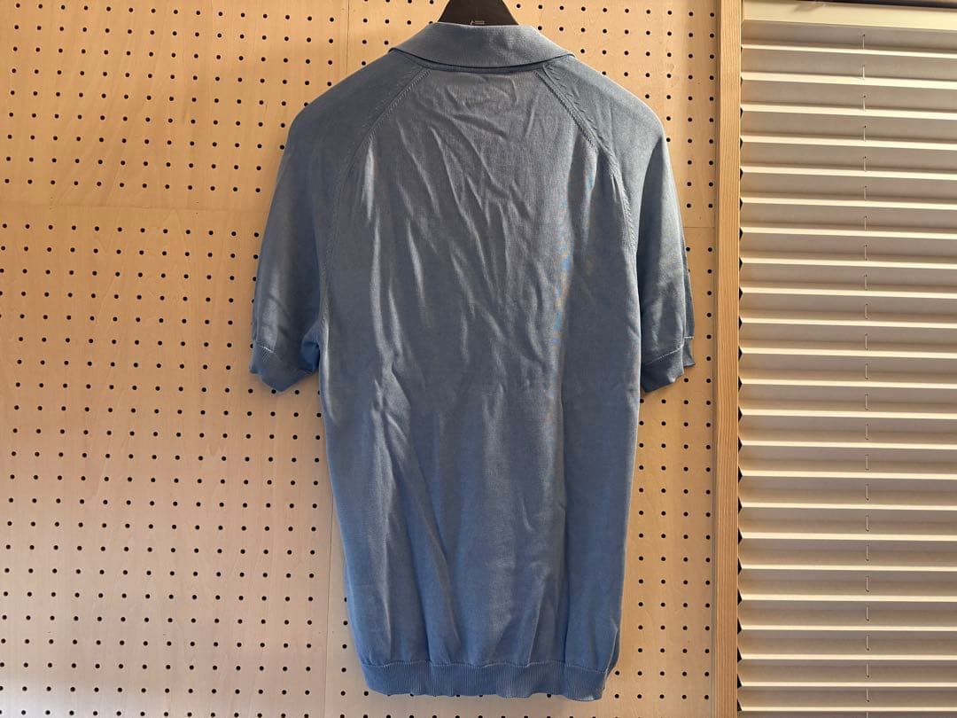 GUCCI ニットポロシャツ　Sサイズ　サックスブルー