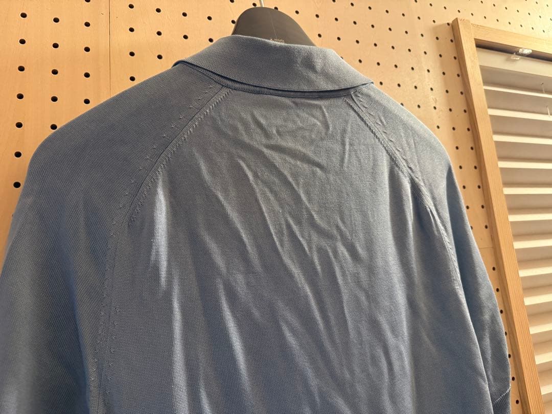 GUCCI ニットポロシャツ　Sサイズ　サックスブルー