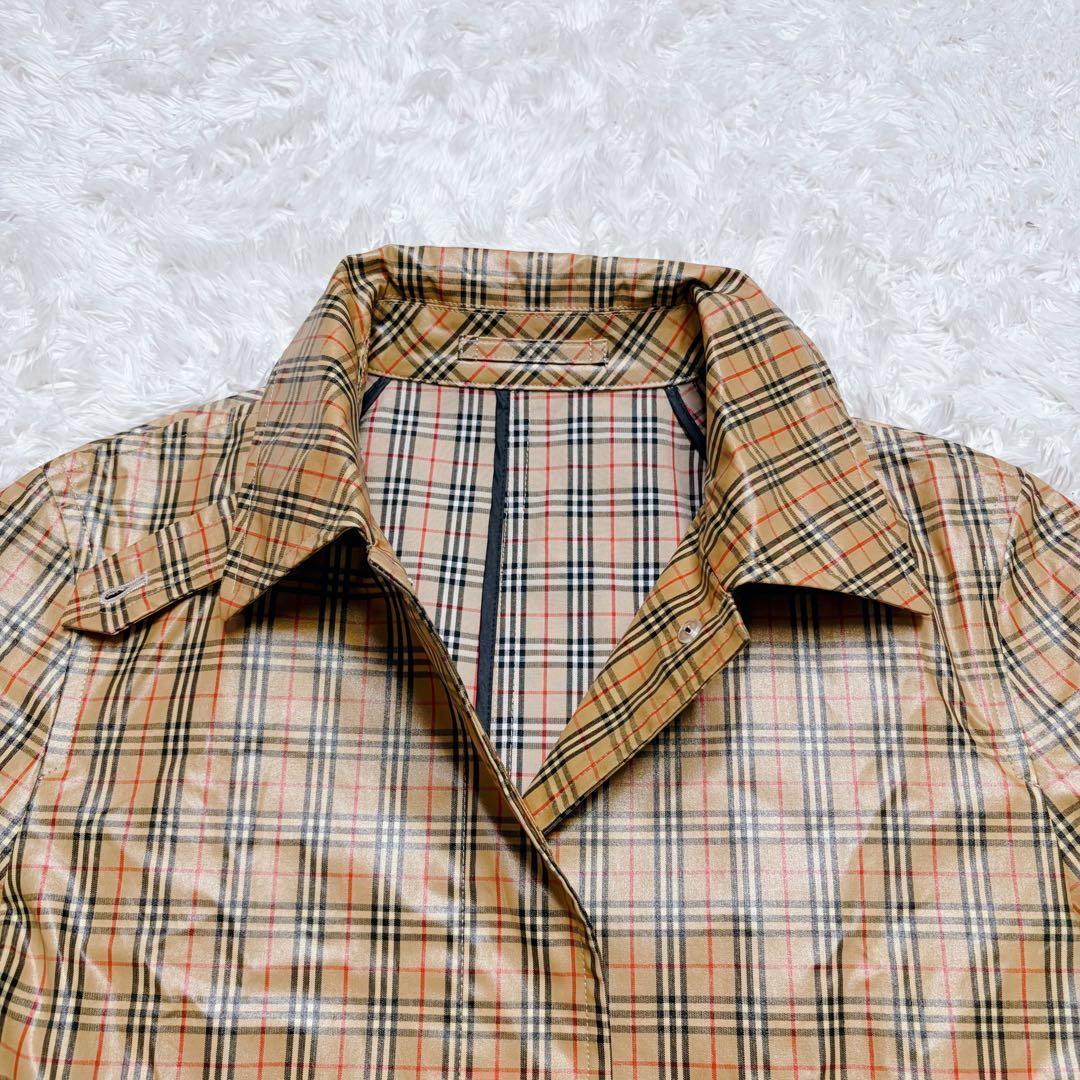 超希少　極美品　バーバリー ステンカラーコート　レインコート　ノバチェック　総柄