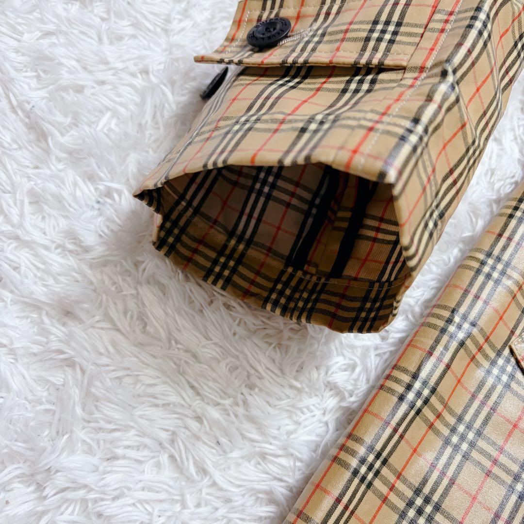 超希少　極美品　バーバリー ステンカラーコート　レインコート　ノバチェック　総柄