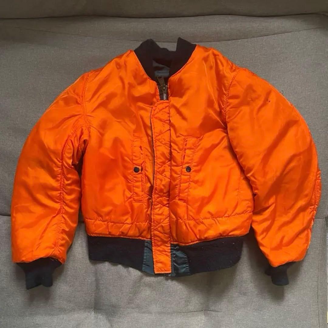 80's90's ミリタリー フライトジャケット MA-1 ネイビー アメリカ製