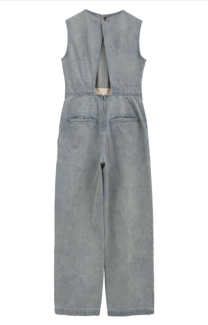 サロペット・オーバーオール・オールインワン CLANE back open denim all in one
