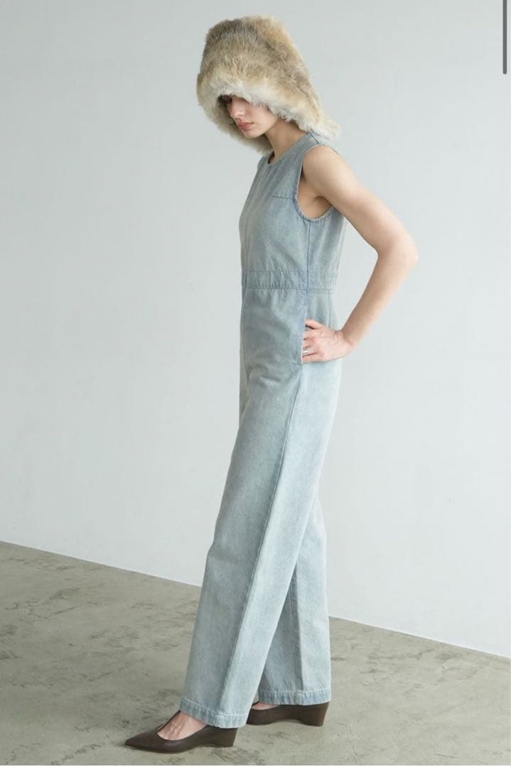 サロペット・オーバーオール・オールインワン CLANE back open denim all in one