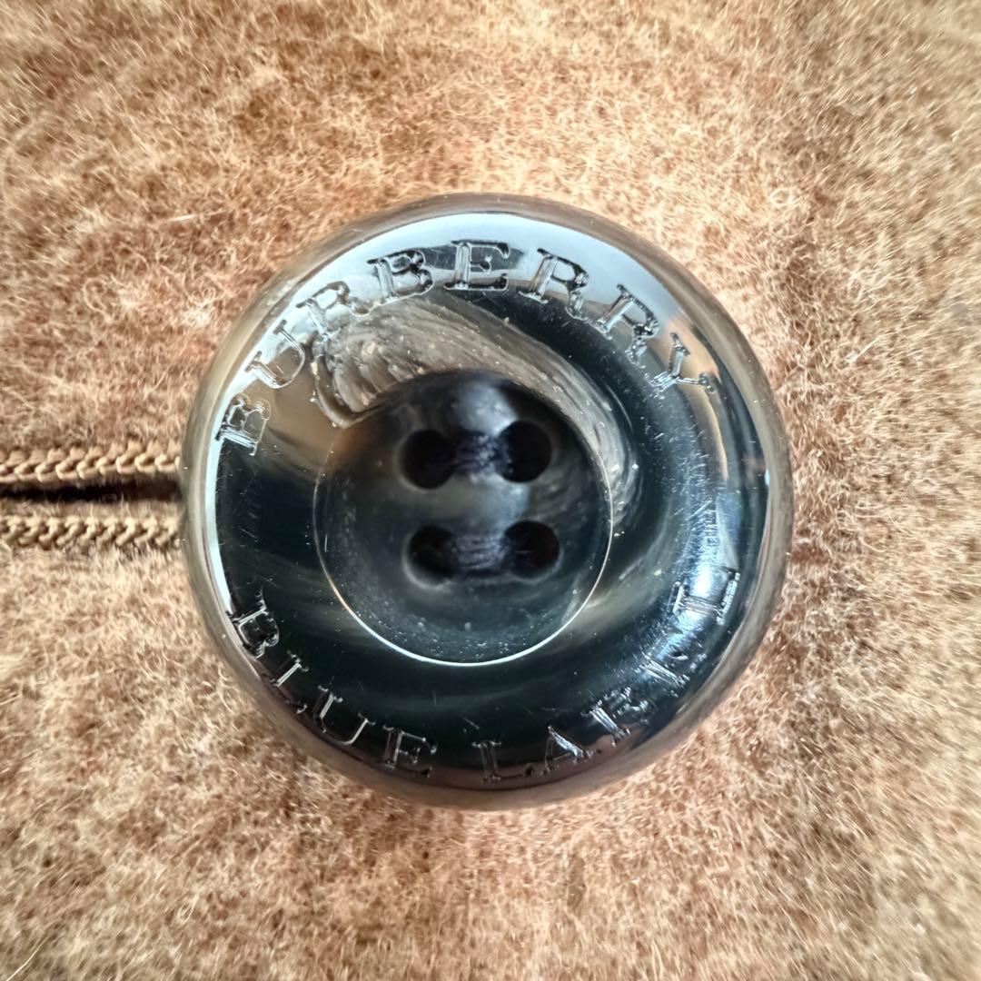 BURBERRY BLUE LABEL ウールコート 38 バイカラー 赤裏地