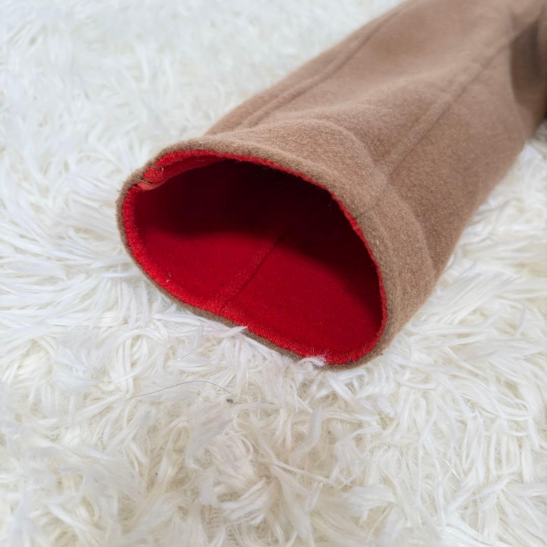 BURBERRY BLUE LABEL ウールコート 38 バイカラー 赤裏地