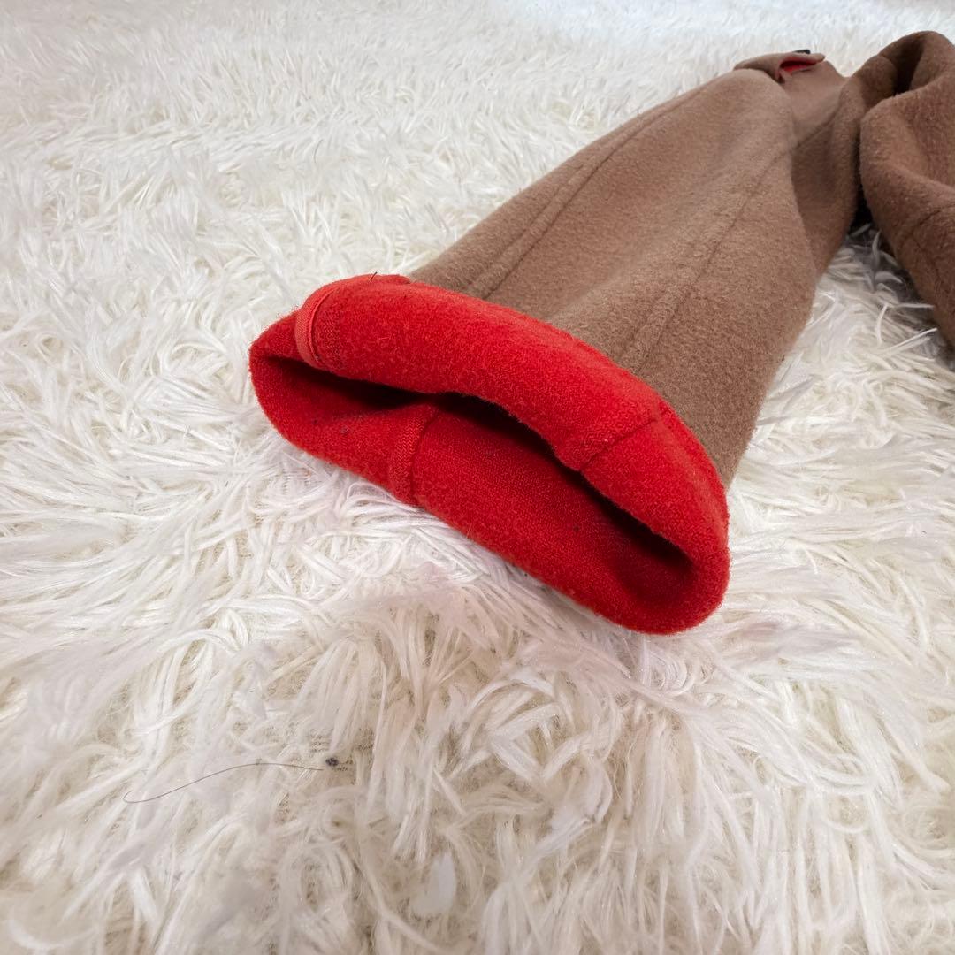 BURBERRY BLUE LABEL ウールコート 38 バイカラー 赤裏地