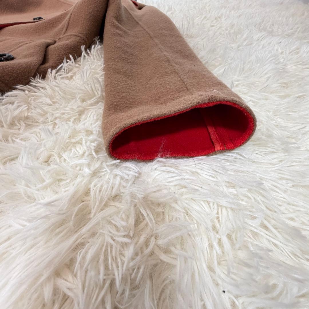 BURBERRY BLUE LABEL ウールコート 38 バイカラー 赤裏地