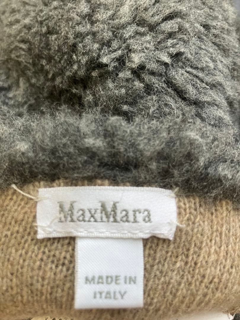 年末まで値下げ中☆未使用☆MaxMara グレー ファー ミトンテディシリーズ