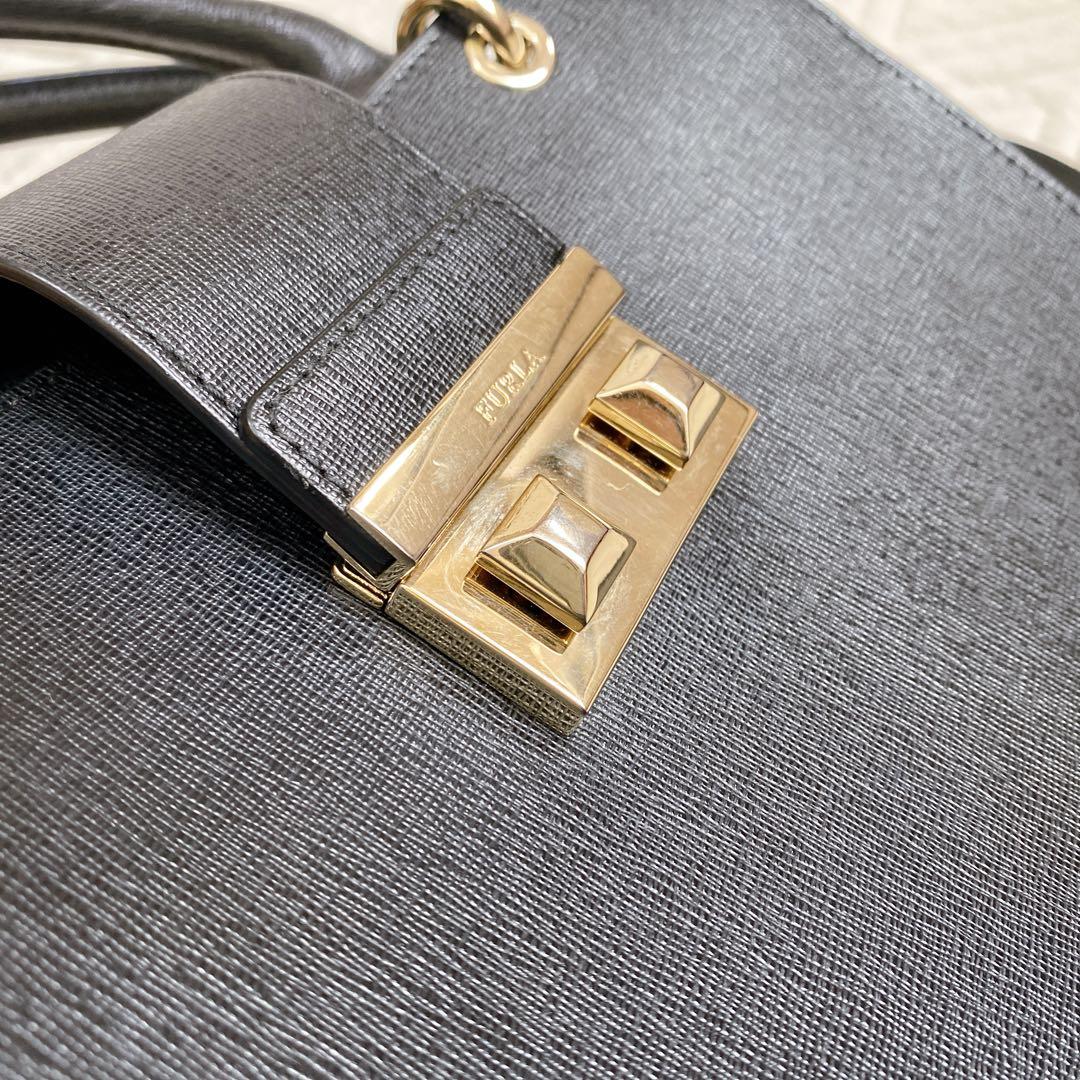 【美品】FURLA ベラ サッチェル 2WAY ショルダー ハンドバッグ