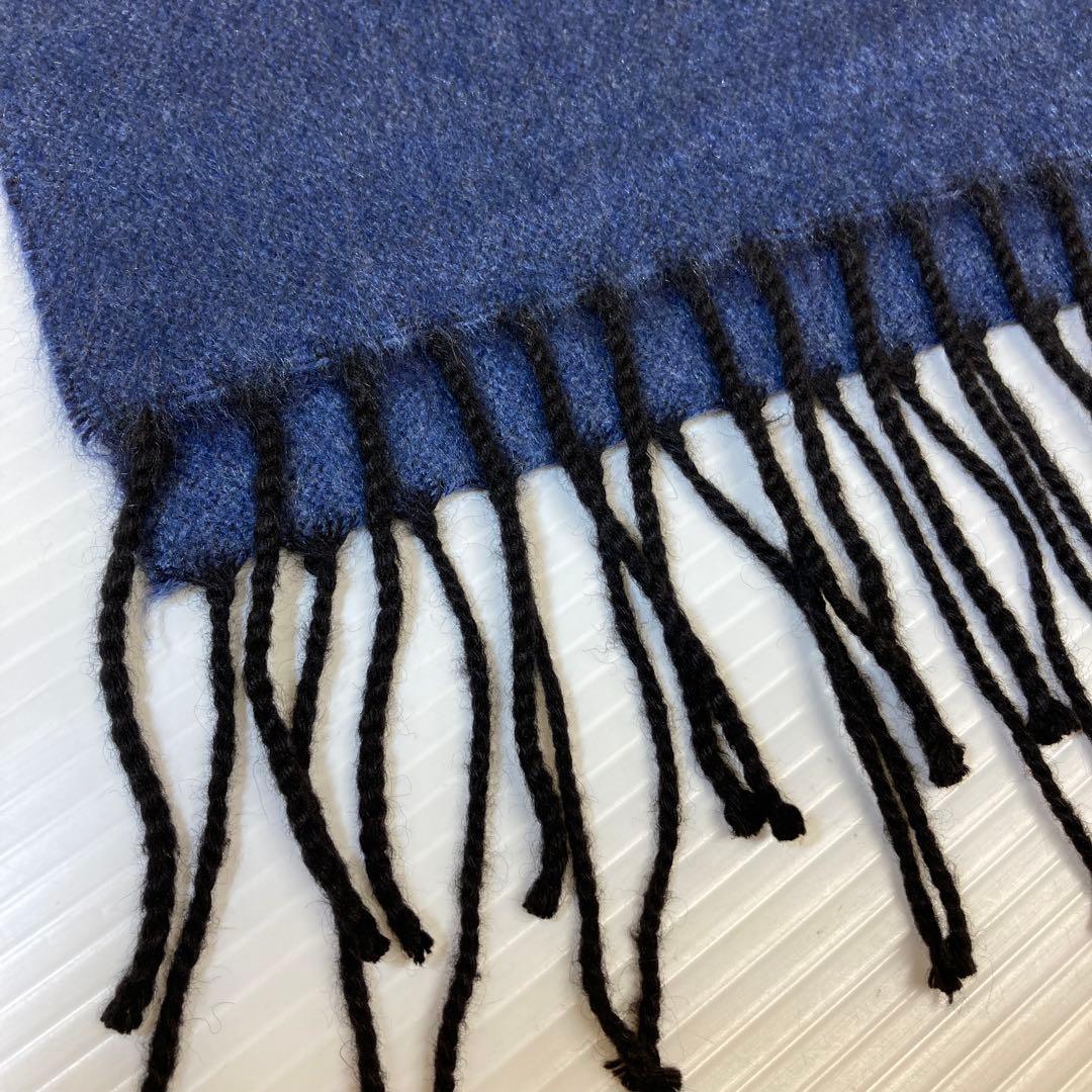 PIACENZA イタリア製　カシミア＆シルクマフラー　ブルー系