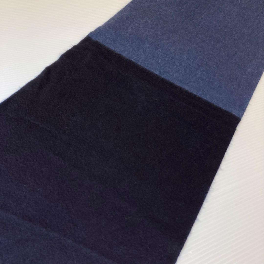 PIACENZA イタリア製　カシミア＆シルクマフラー　ブルー系
