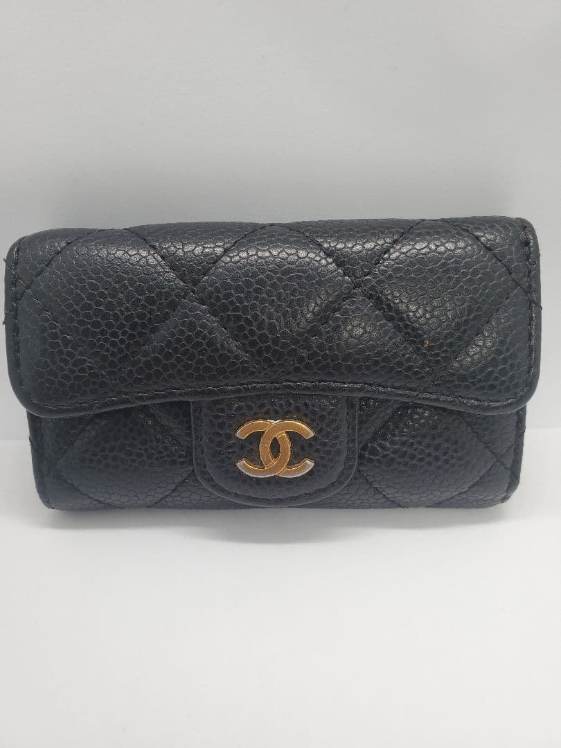 大好評‼️CHANEL シャネル　マトラッセ　4連キーケース　ブラック