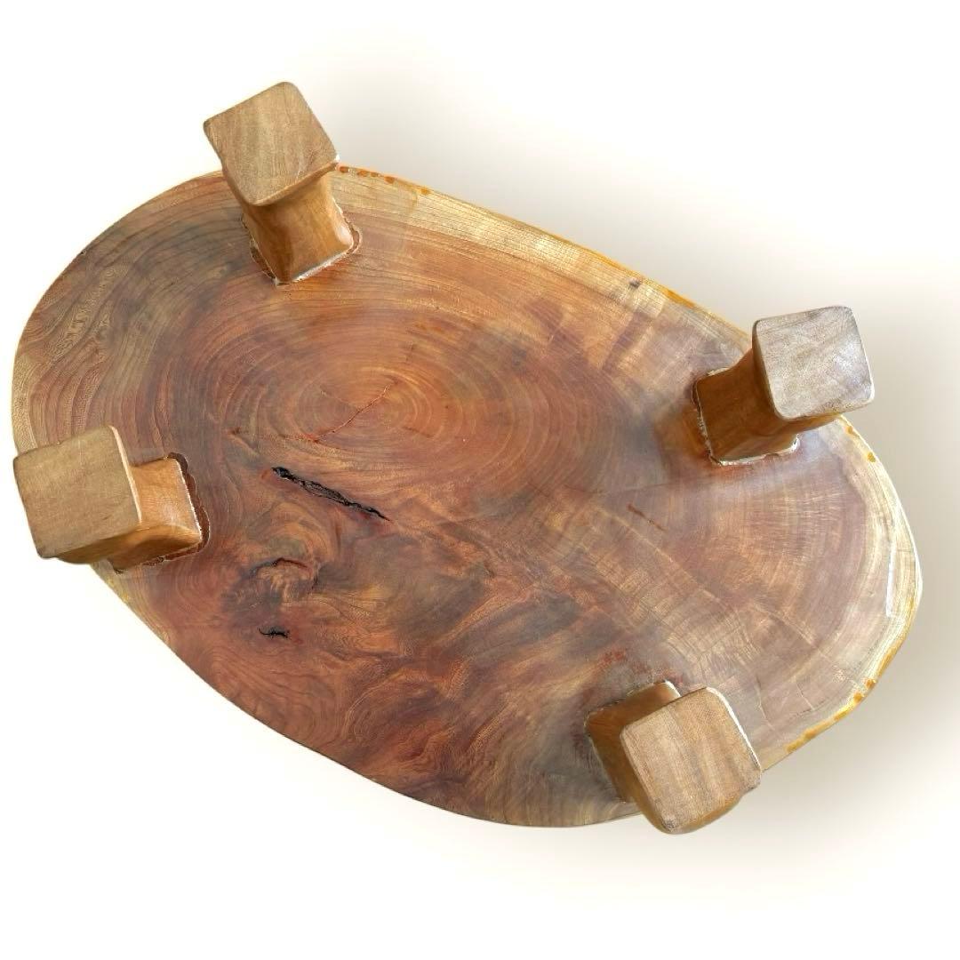 希少✨ 天然木 一枚板 座卓 ローテーブル 昭和レトロ 切株