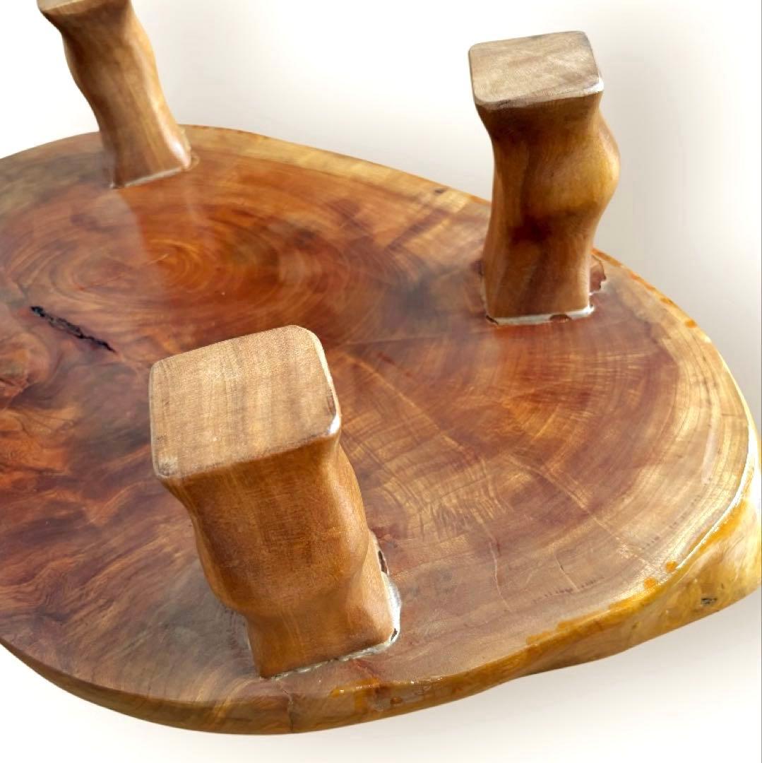 希少✨ 天然木 一枚板 座卓 ローテーブル 昭和レトロ 切株