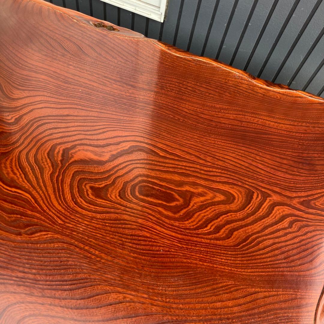 昭和レトロ 一枚板風 木製座卓 脚付き センターテーブル ローテーブル ちゃぶ台