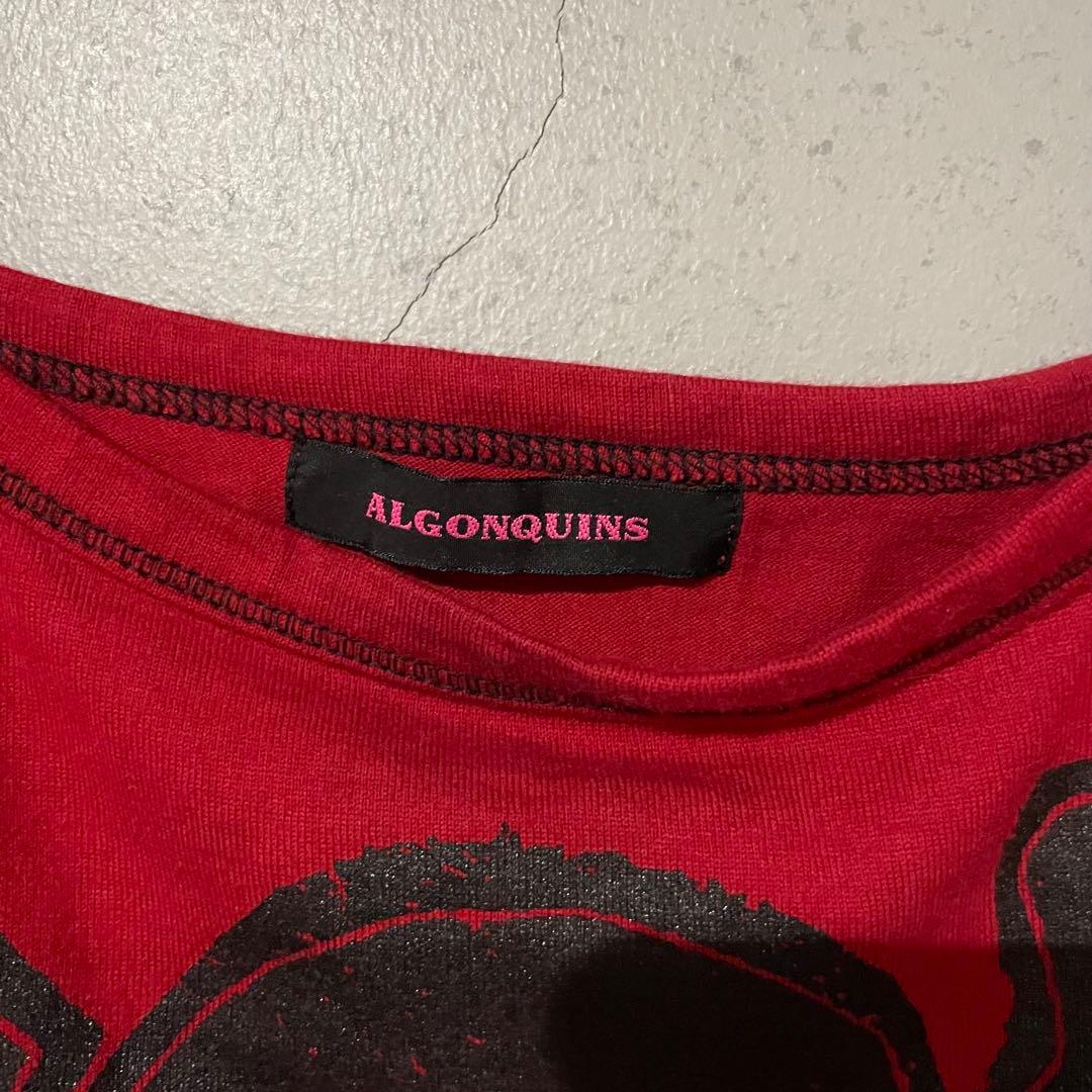 ALGONQUINS アルゴンキン　パンク　punk スカル　タンクトップ 赤黒