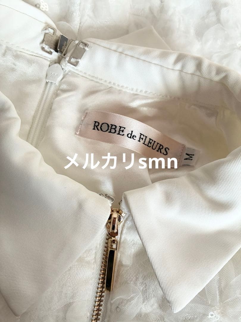 robe de fleurs ドレス　M ホワイト　シュガー