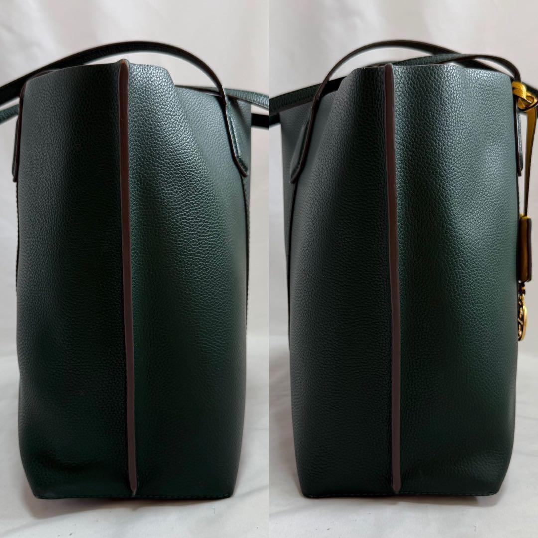 【新品同様】トリーバーチ ペリー トートバッグ レザー 肩掛け A4可 緑