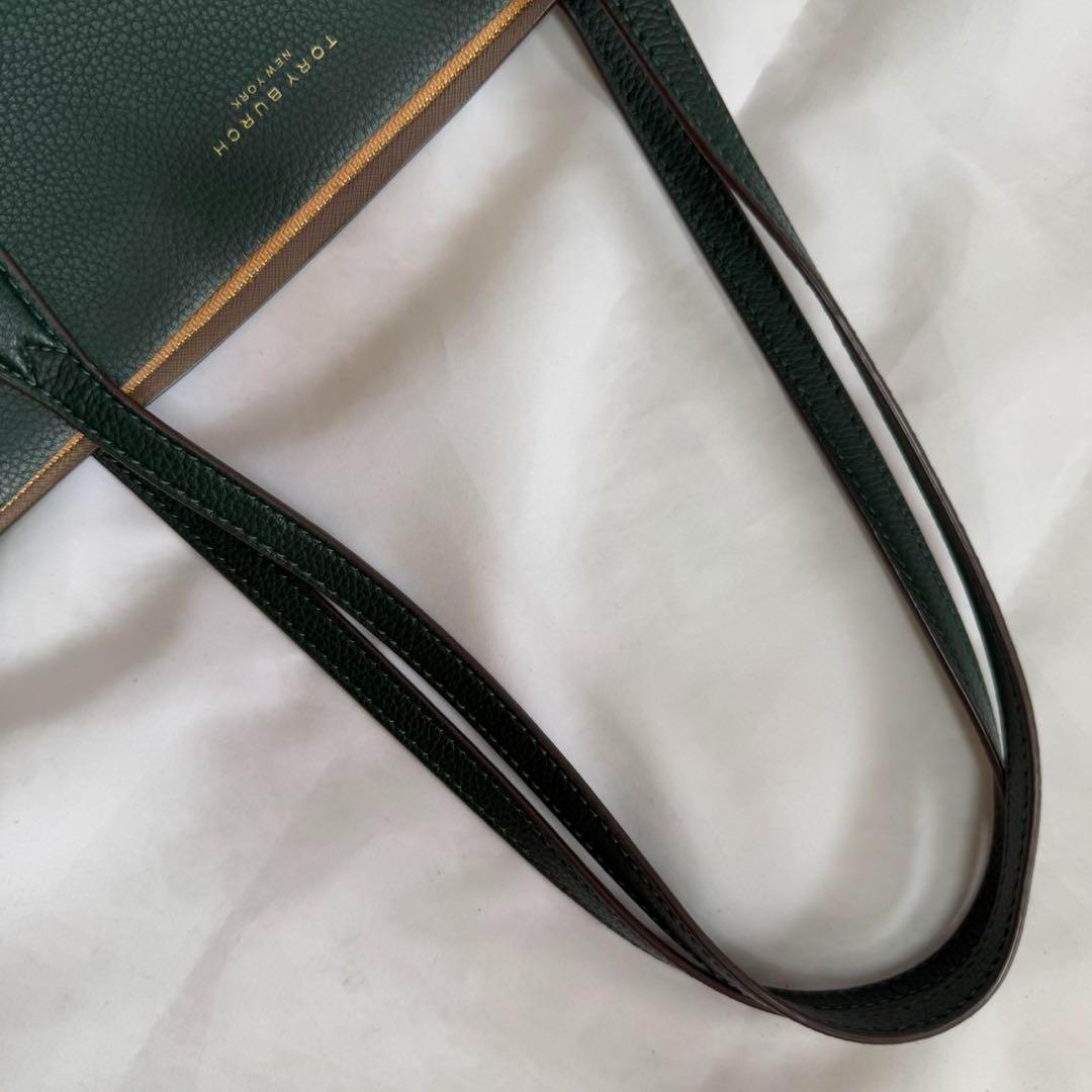 【新品同様】トリーバーチ ペリー トートバッグ レザー 肩掛け A4可 緑