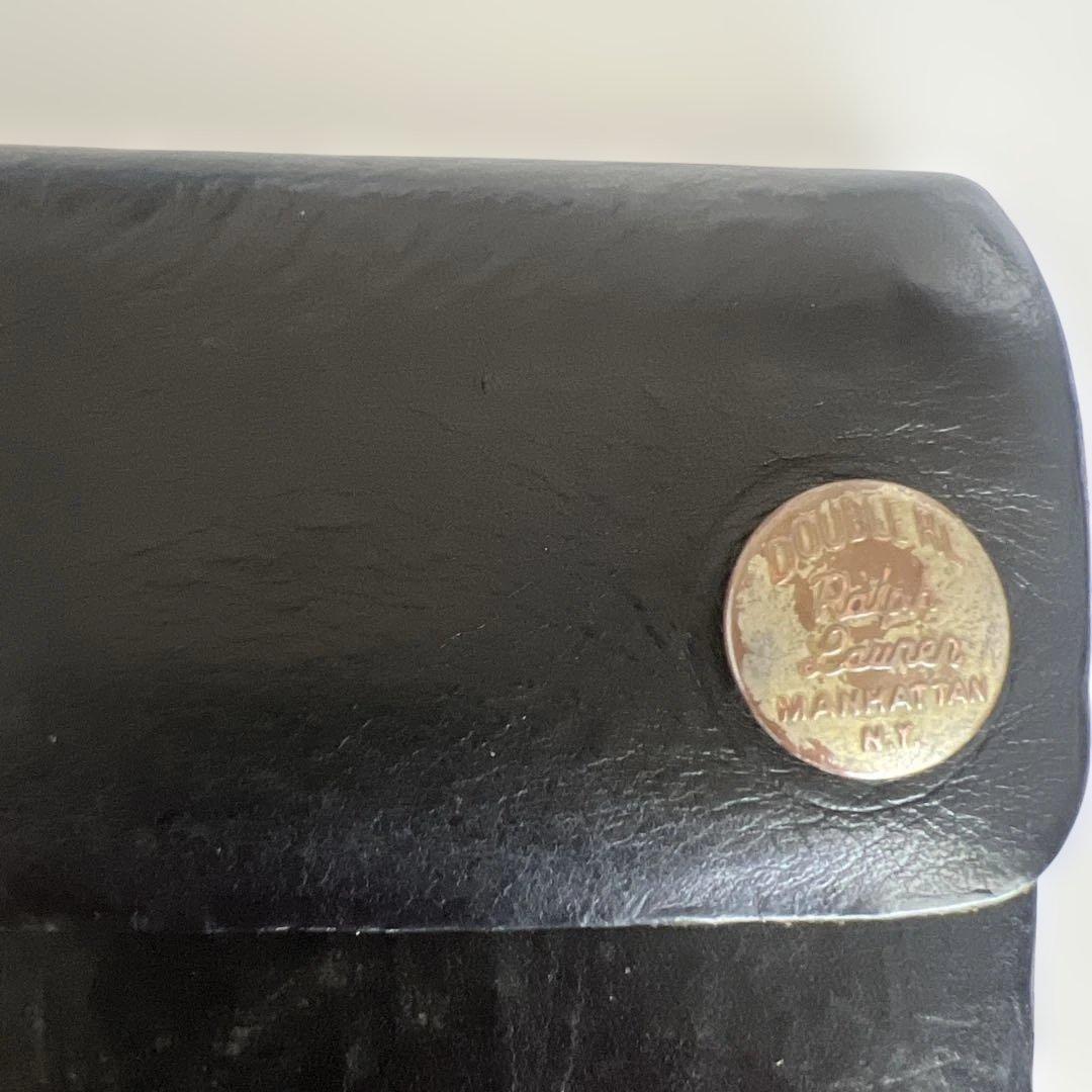 RRL 黒レザー二つ折り財布