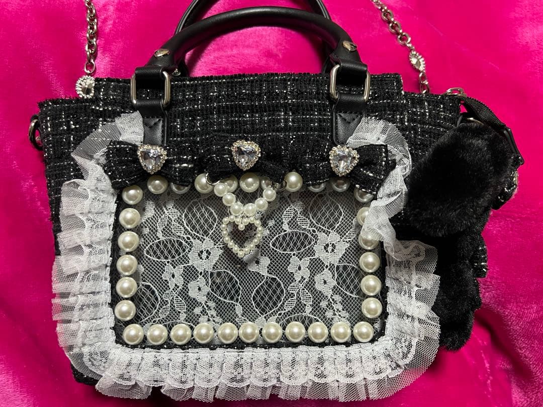 確定ファンサのおまじない ぬいと一緒におでかけBAG（小）　ブラック