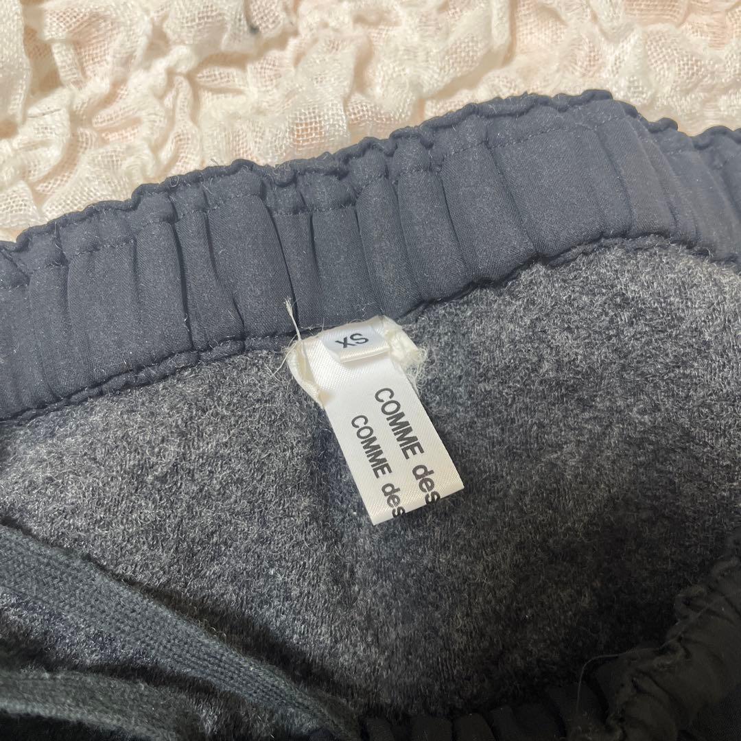 コムデギャルソンリメイク フリル付き黒シフォンミニスカート