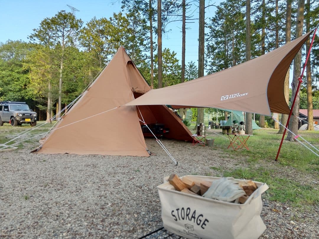 テントファクトリーワンポイントTCテント + ウィングタープTC ★美品★
