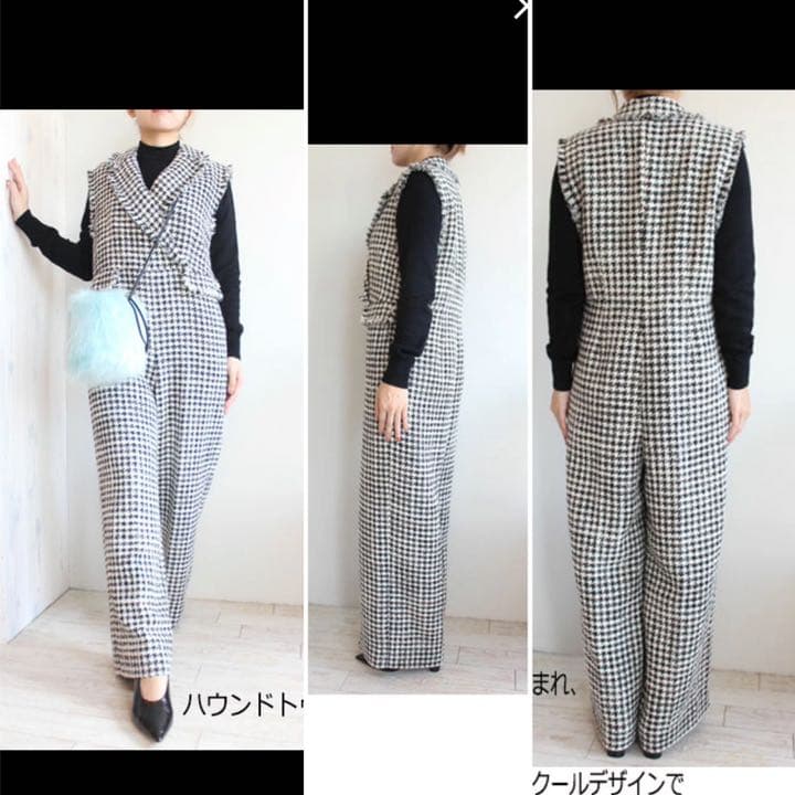 Ballseyハウンドトゥースツイード ジャンプスーツボールジートゥモローランド