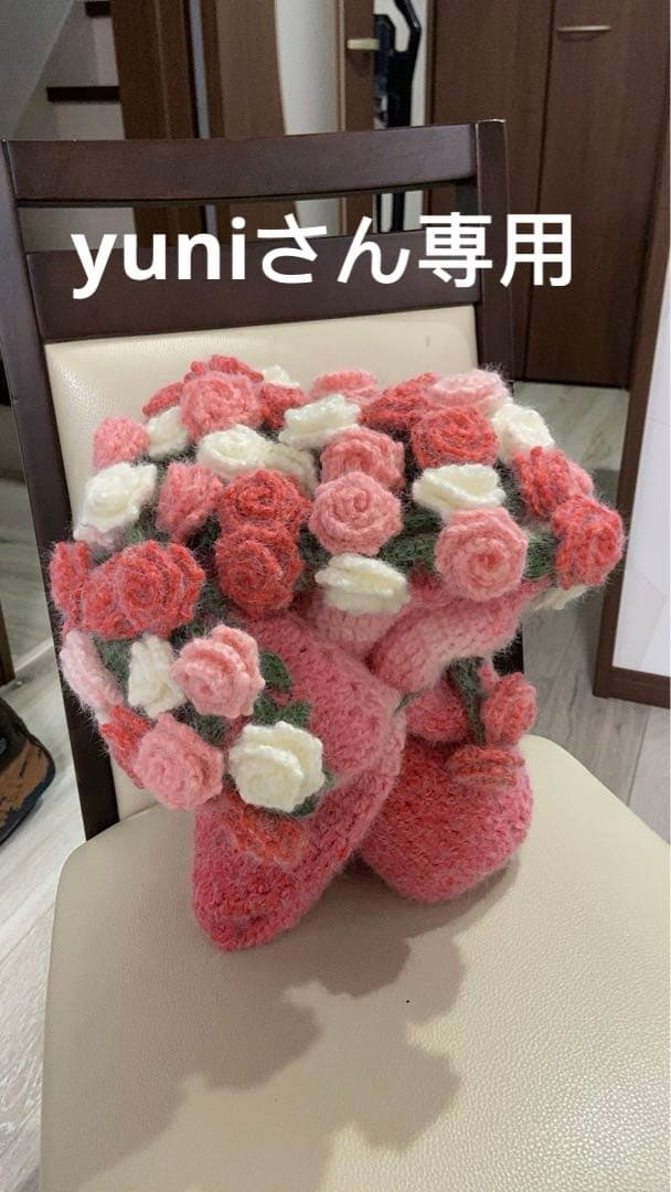 バラの花束ブランケット直径110cm，68本の大きな花ストール