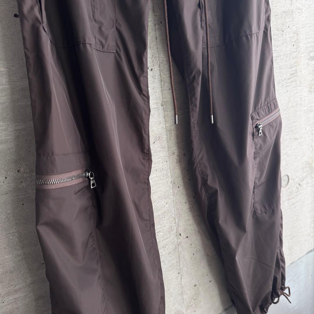 AURALEE LIGHT NYLON FATIGUE PANTS ブラウン 1