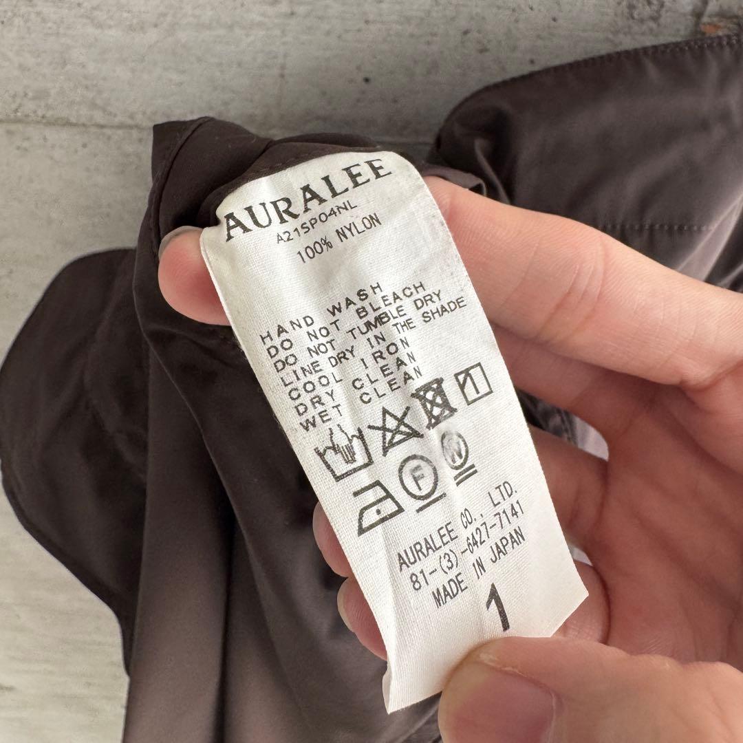 AURALEE LIGHT NYLON FATIGUE PANTS ブラウン 1