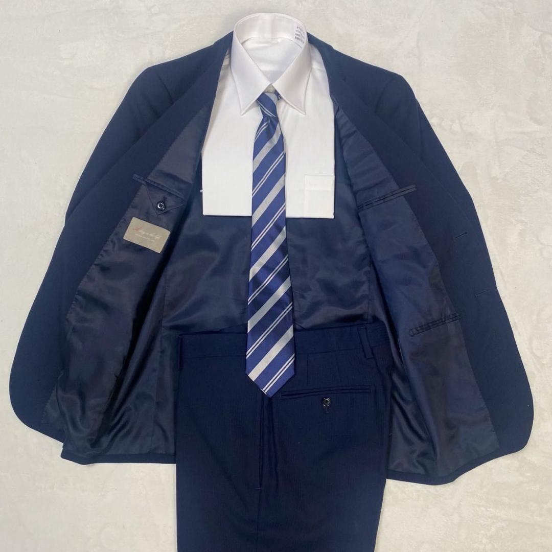 ユナイテッドアローズ スーツ セットアップ ストライプ ネイビー