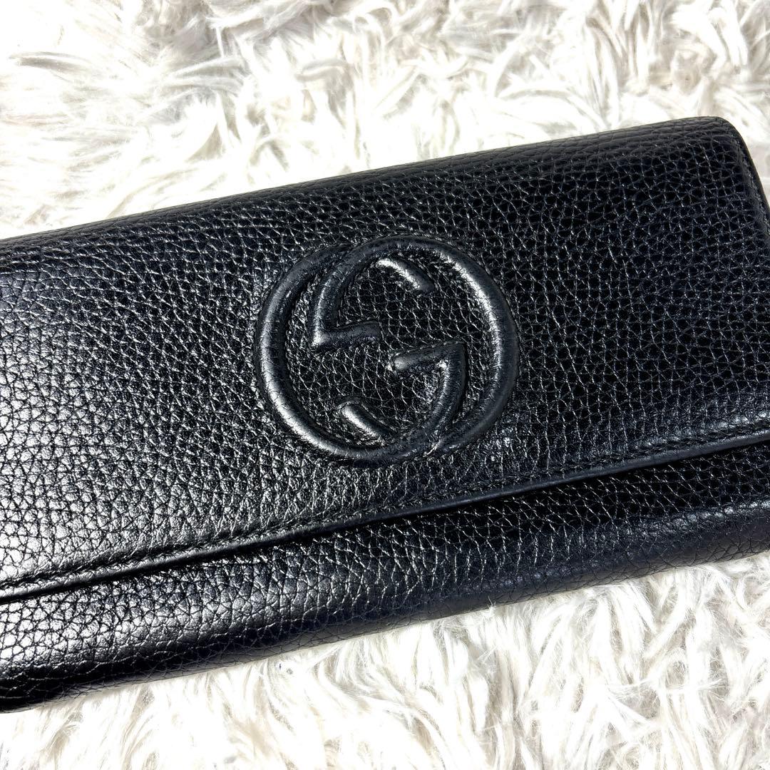 s*3様 ✨美品✨グッチ✨GUCCI 長財布　ソーホー ブラック　インターロッキ