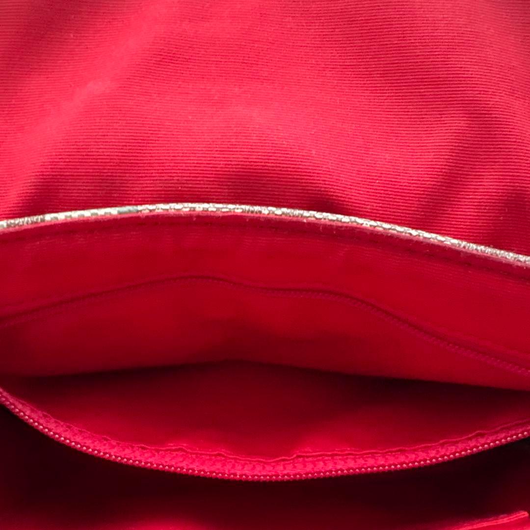 【美品】コーチ COACH 花柄ショルダーバッグ 2WAY 赤　シグネチャー