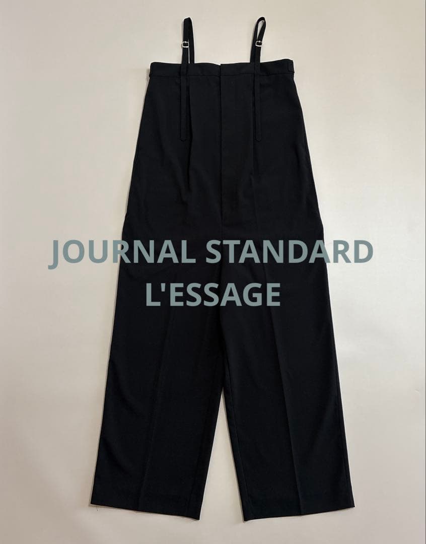 ジャーナルスタンダードレサージュ ライトトロサスペンダーパンツ ブラック 36