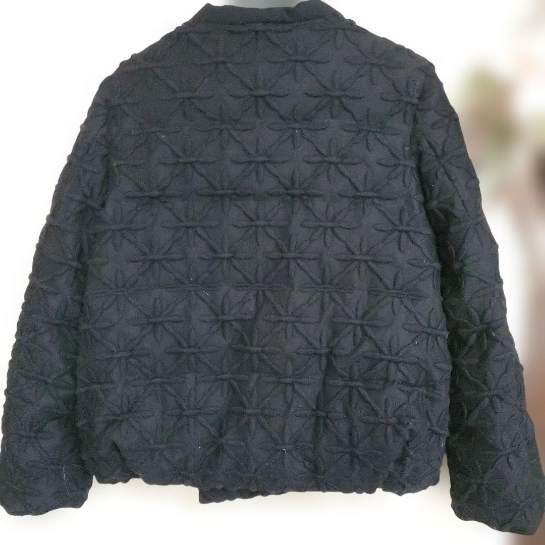 COMME des GARCONS 刺繍ダウンジャケット 黒