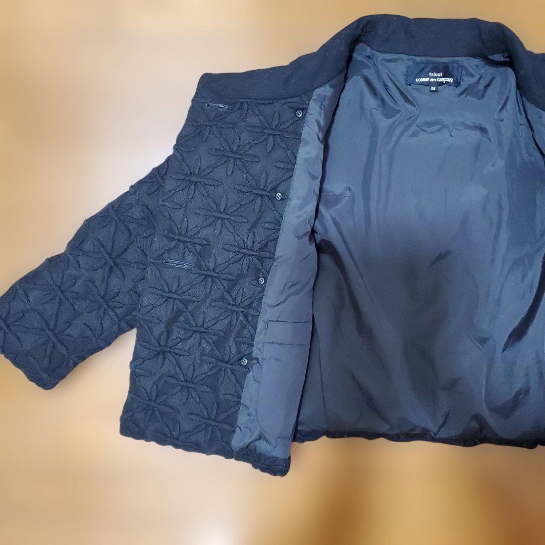 COMME des GARCONS 刺繍ダウンジャケット 黒