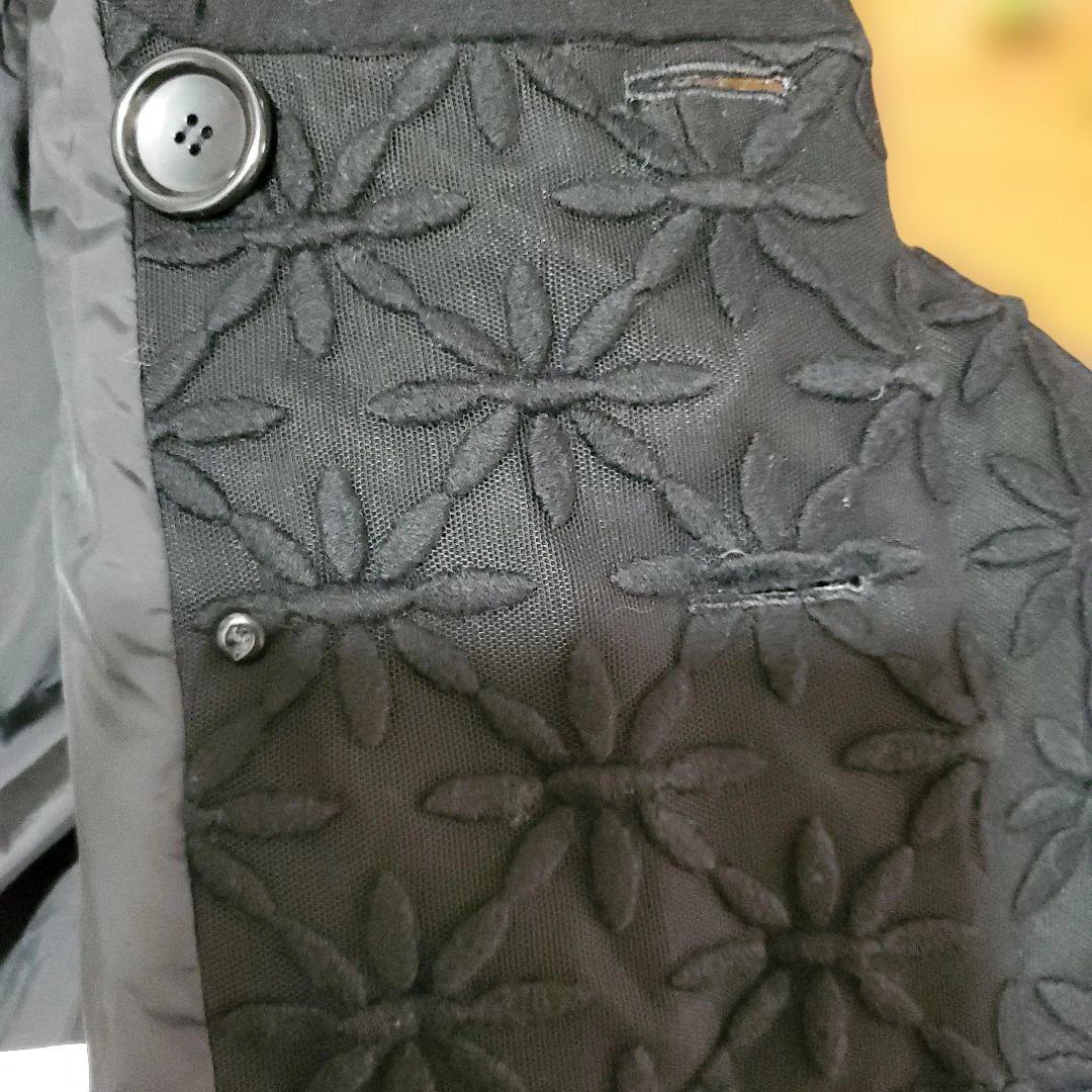 COMME des GARCONS 刺繍ダウンジャケット 黒