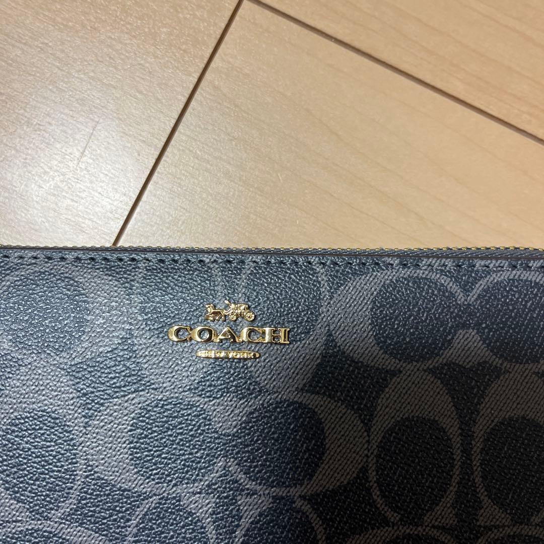 COACH ブルー長財布