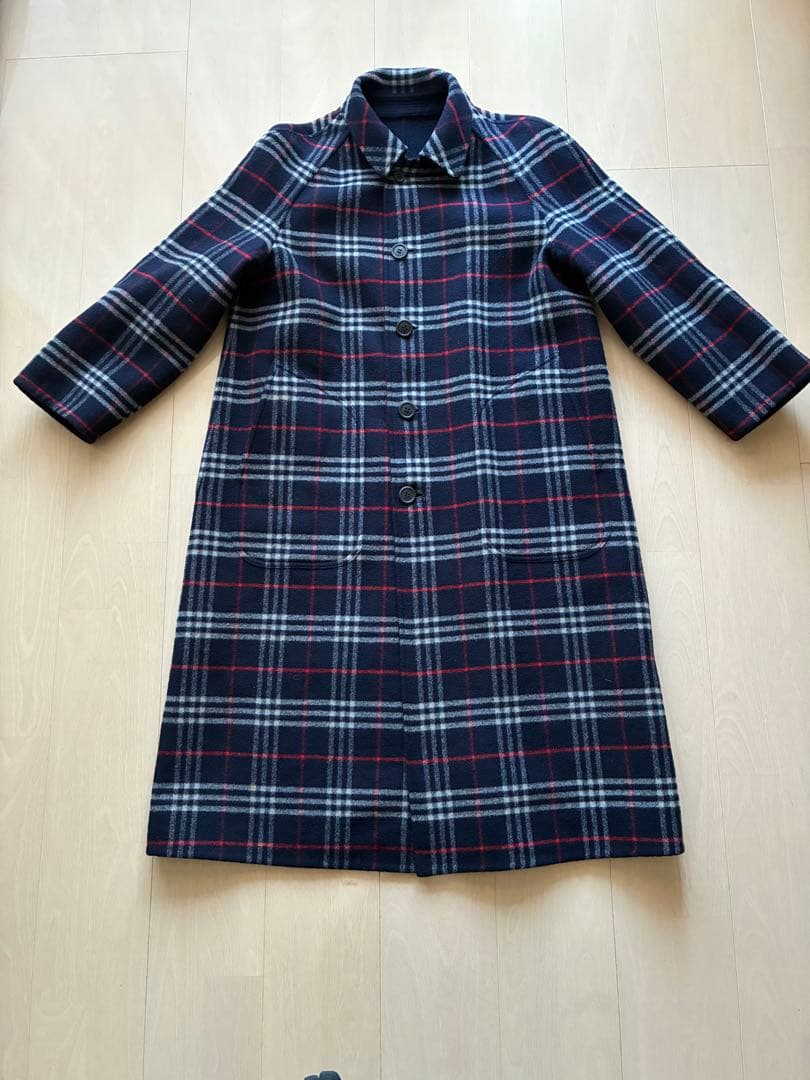 BURBERRY リバーシブル 80sヴィンテージ ウール ロングコート