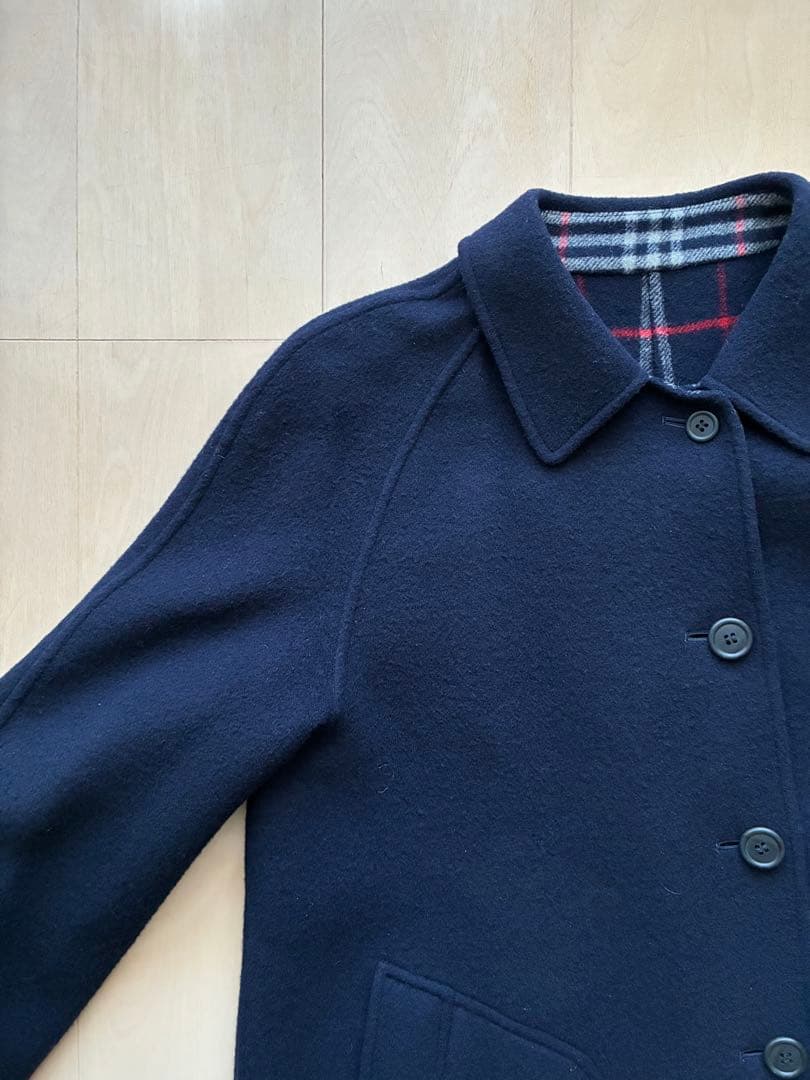 BURBERRY リバーシブル 80sヴィンテージ ウール ロングコート