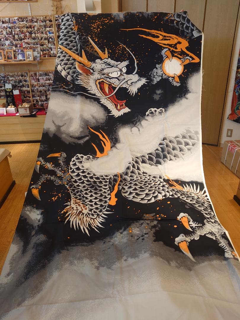 ●掘り出し物●写真映え　高価訳あり希少品●　五月人形　龍虎のぼり旗