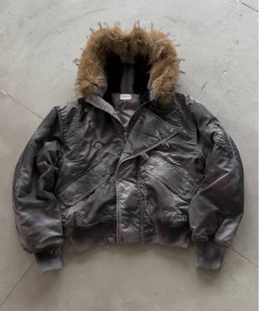 N2B ANDER HUNK アンダーハンク ファー フライトジャケットy2k