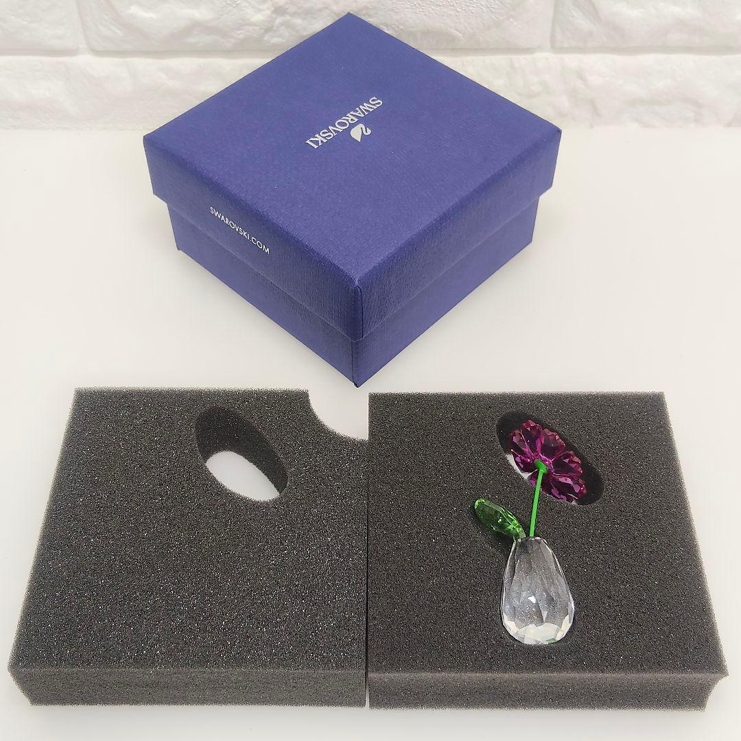 【美品】スワロフスキー 置物 フラワードリーム ガーベラ クリスタル 箱付 花
