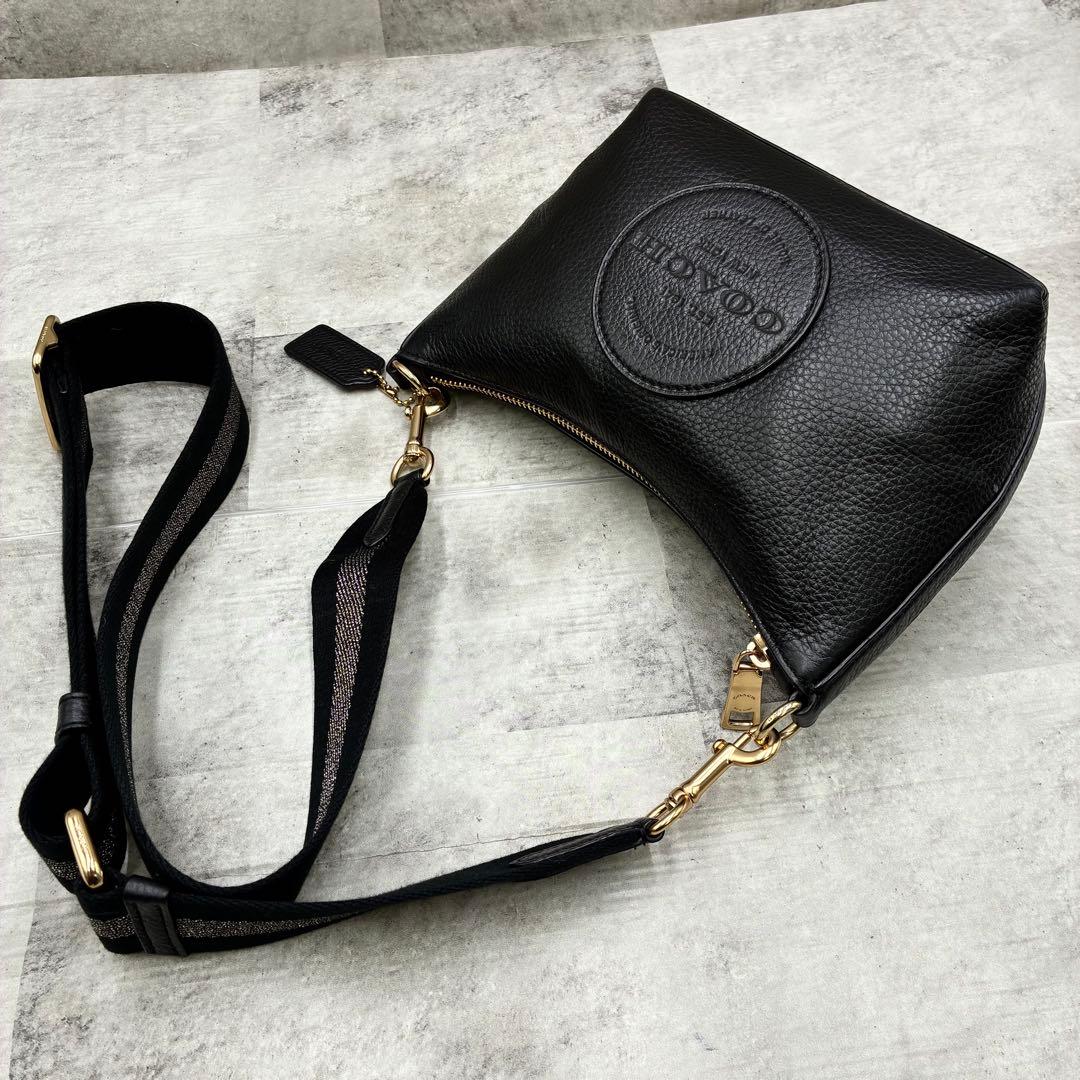 ✨美品✨コーチ　ショルダーバッグ 2way デンプシー　レザー　ブラック