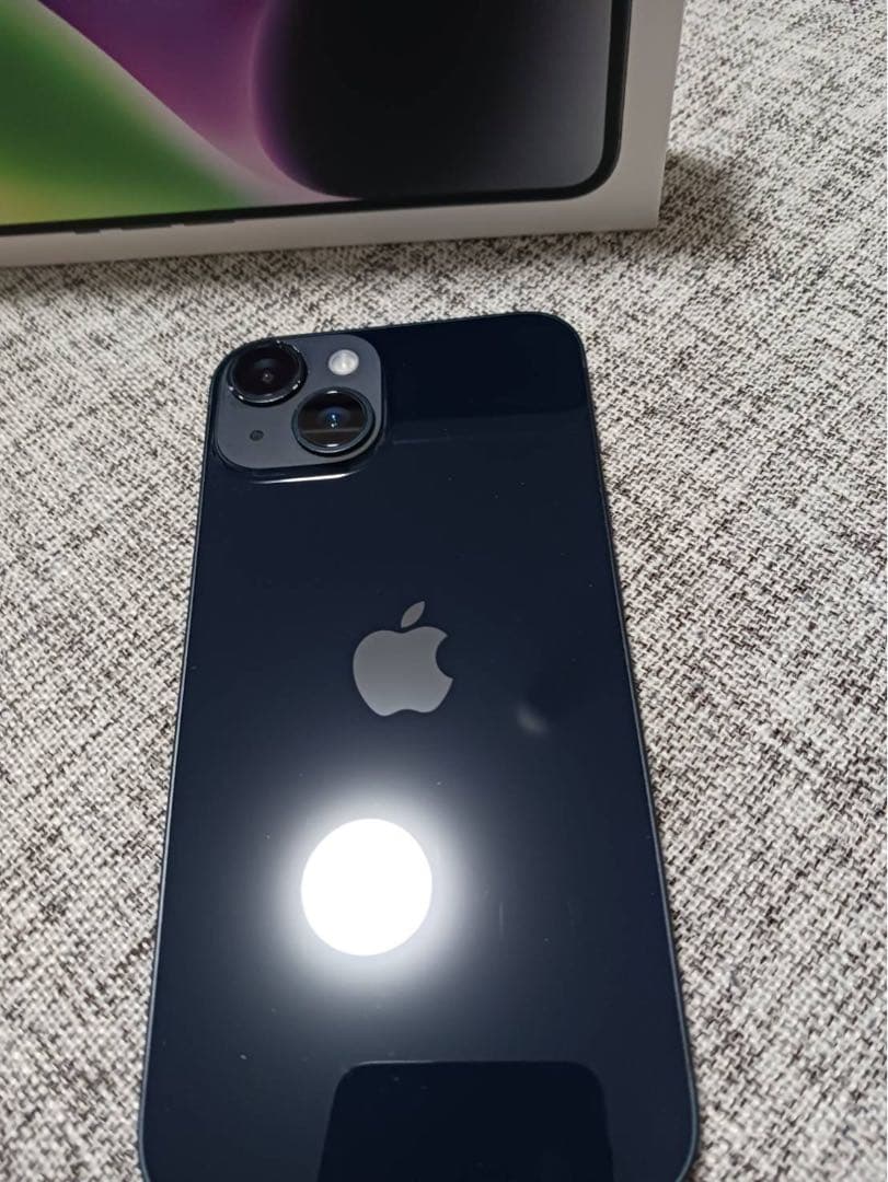 Apple iPhone 14ミッドナイト 本体 充電ケーブル付